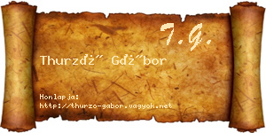 Thurzó Gábor névjegykártya